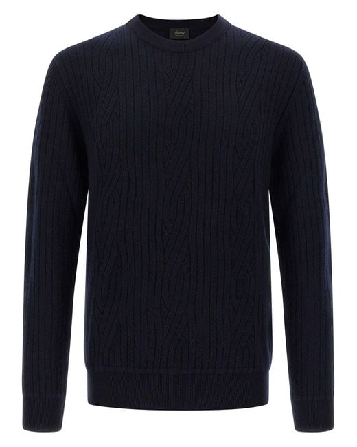 Côtelé et pull tresse Brioni pour homme en coloris Blue