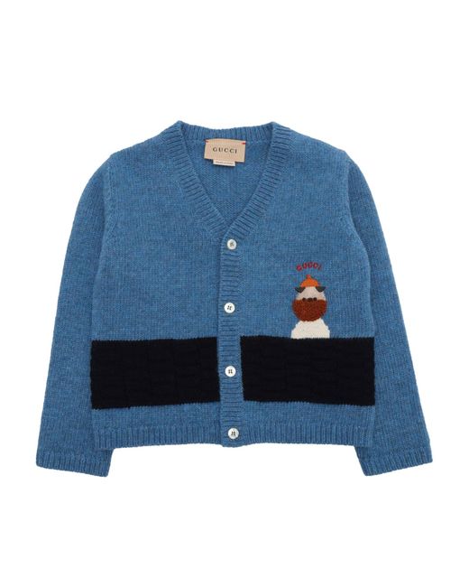 Gucci Blue B L/S Cardigan Wo Plain St W/L