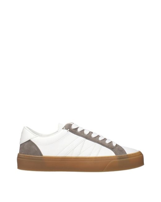 Moncler Natural Monaco2 Leather Sneakers/Taupe for men