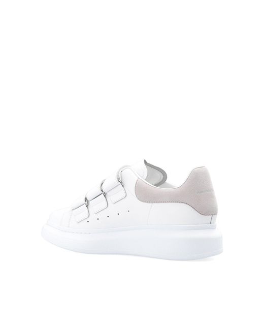 Alexander McQueen White Larry Velcro Strap Sneakers