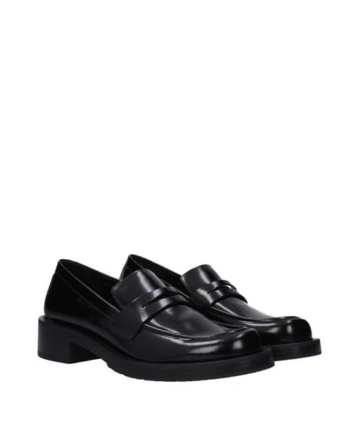 Stuart Weitzman Black Leather Loafer