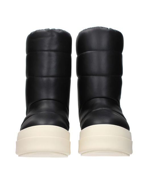 Rick Owens Black Boots Leather