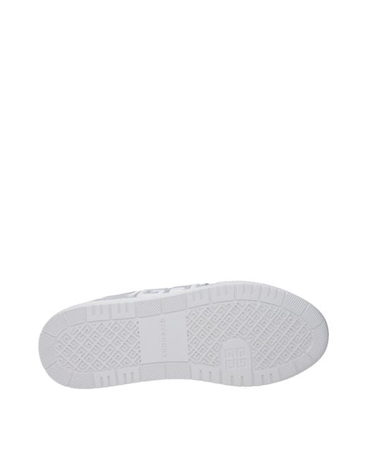 Givenchy White Sneakers Uomo Pelle Bianco/Argento for men