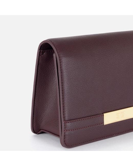 Elisabetta Franchi Purple Schultergurt mit Groumette -Kette