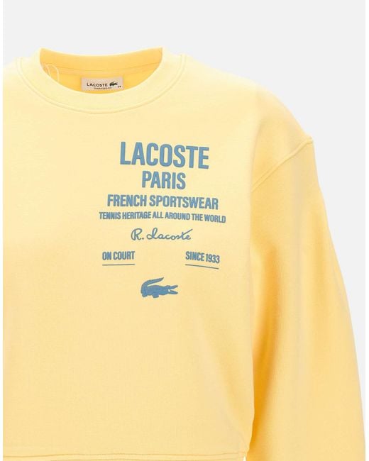 Lacoste Yellow Kanariengelbes Oversize-Sweatshirt