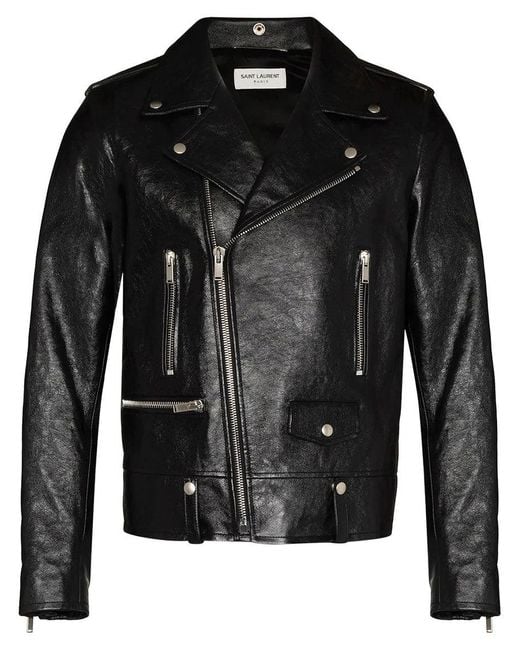 Saint Laurent Black Giacca Da Moto for men