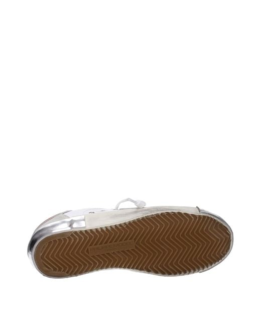 Philippe Model White Leather Sneakers