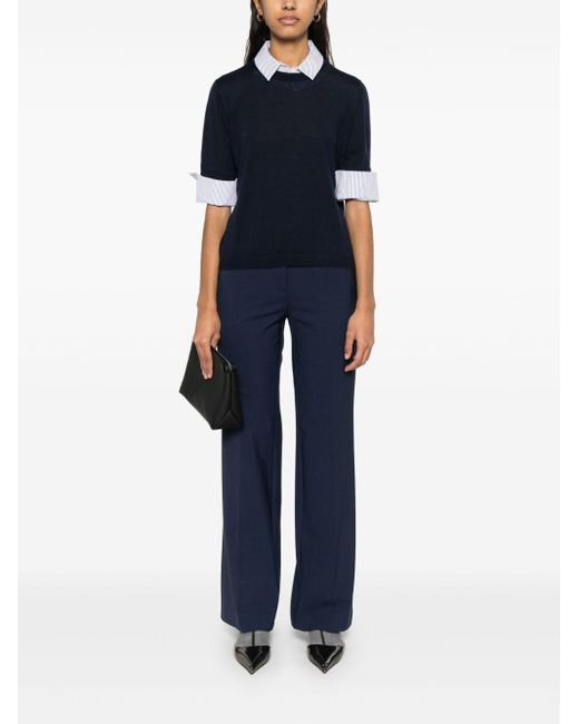 Semicouture Blue Chiara Wool Sweater