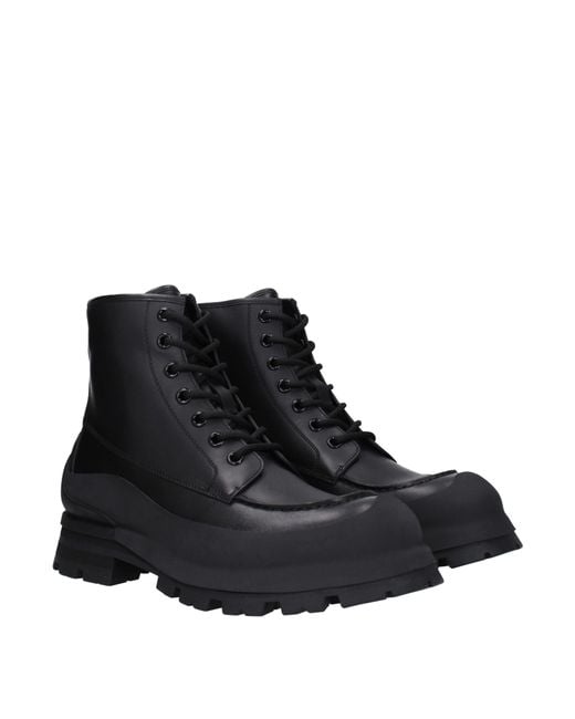 McQueen Black Boots for men