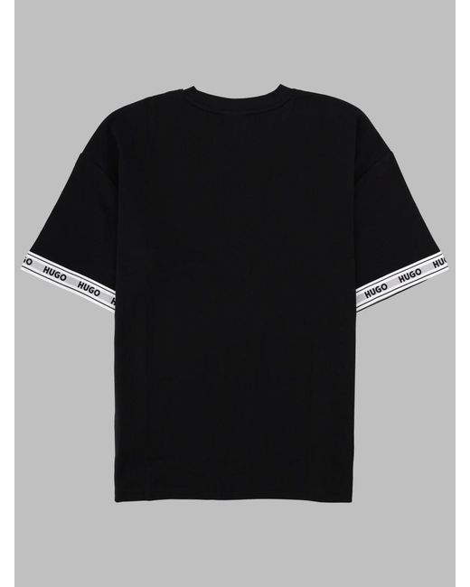 HUGO Black T Shirt "Tade" Con Logo