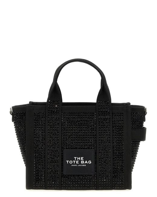 Marc Jacobs Black 'The Crystal Canvas Small Tote' Handbag