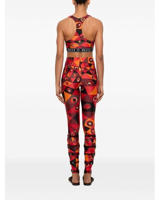 Emilio Pucci Red Occhi-Print Top