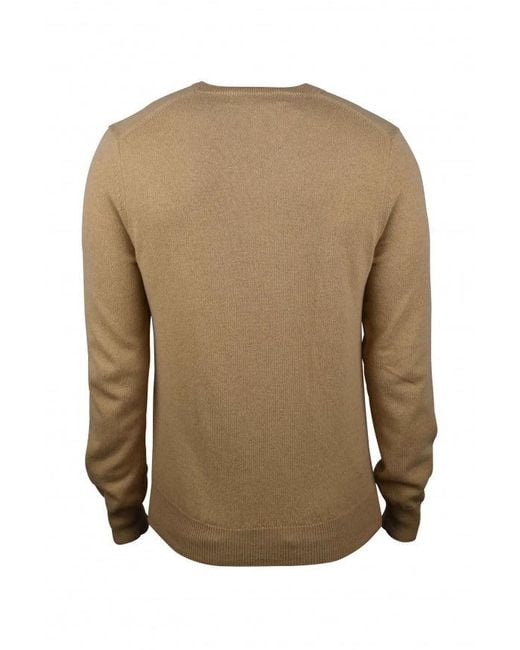 Comme des Garçons Green Camel Wool V-Neck Sweater for men