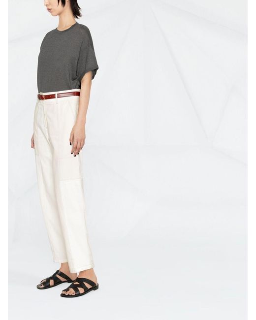 Brunello Cucinelli T-Shirt Met Ronde Hals in het Gray