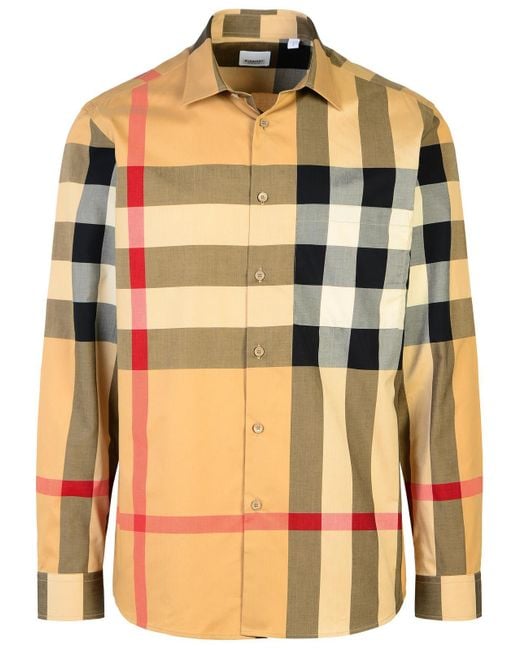Burberry Natural 'Summerton' Cotton Shirt