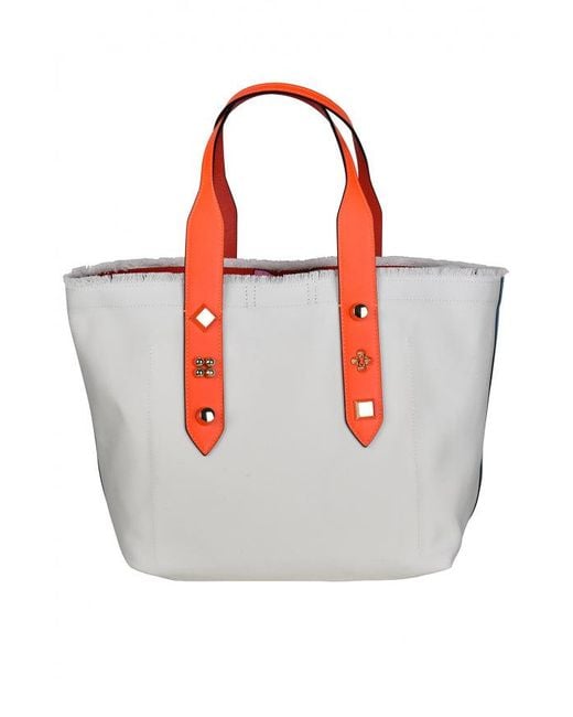 Christian Louboutin White Frangibus Medium Tote Bag