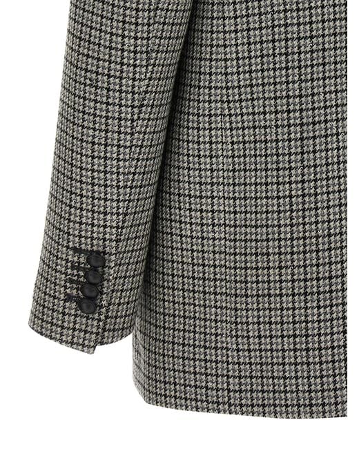 Tagliatore Gray Oversize Blazer Jacket