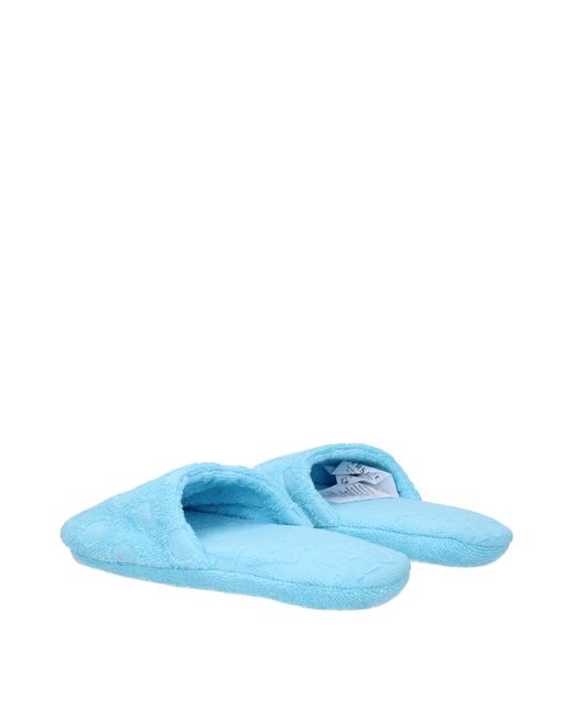 Versace Blue Pantoffeln Frauen Baumwollhellblau