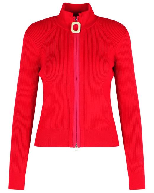 J.W. Anderson Red Crimson Cotton Blend Turtleneck Sweater