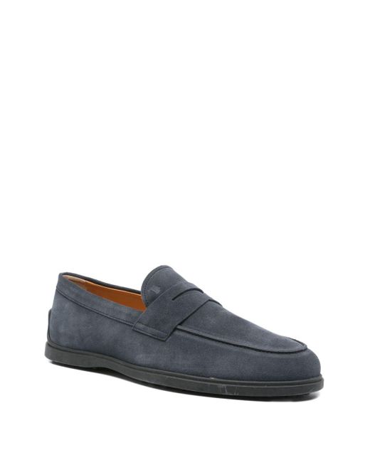 Tod's Blue Tod 's Wildleder -Leder -Ladung
