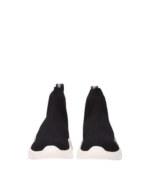 Love Moschino Black Sneakers Donna Tessuto Nero/Bianco