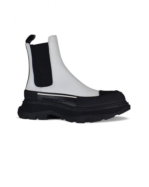 McQueen Black Tread Slick Boots