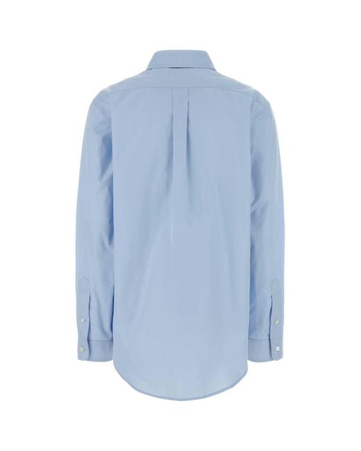 Miu Miu Blue Regular Solid Shirt
