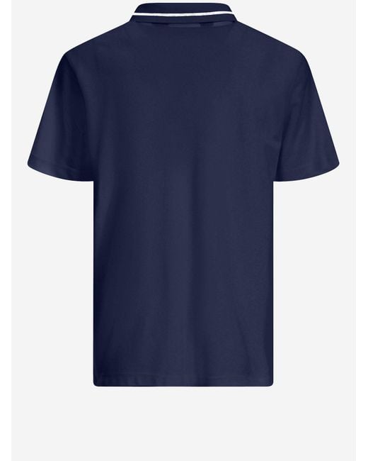 Just Cavalli Blue Polo Shirt Two-Tone Collar for men