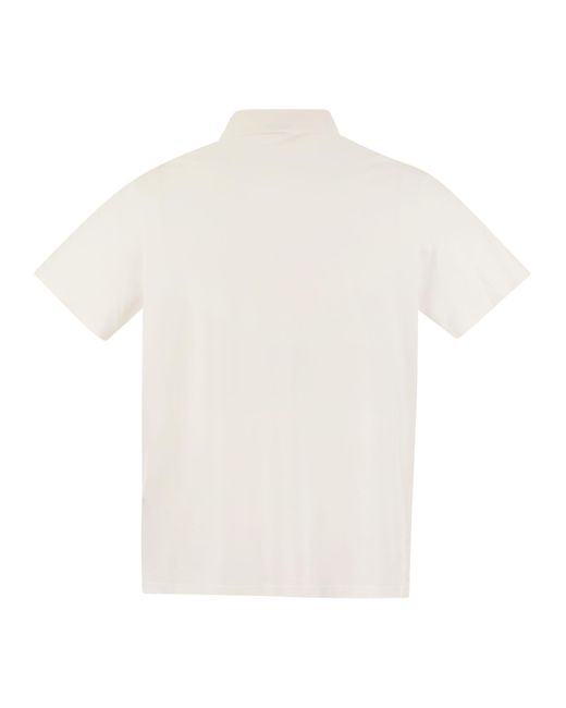 Paul & Shark White Kleidungsstück Pique Cotton Polo -Hemd gefärbt