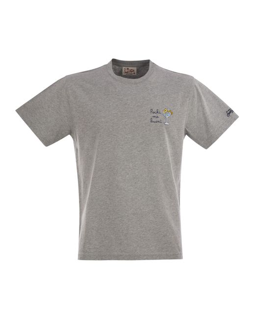 Maglietta Portofino Con Ricamo Toracico di Mc2 Saint Barth in Gray da Uomo