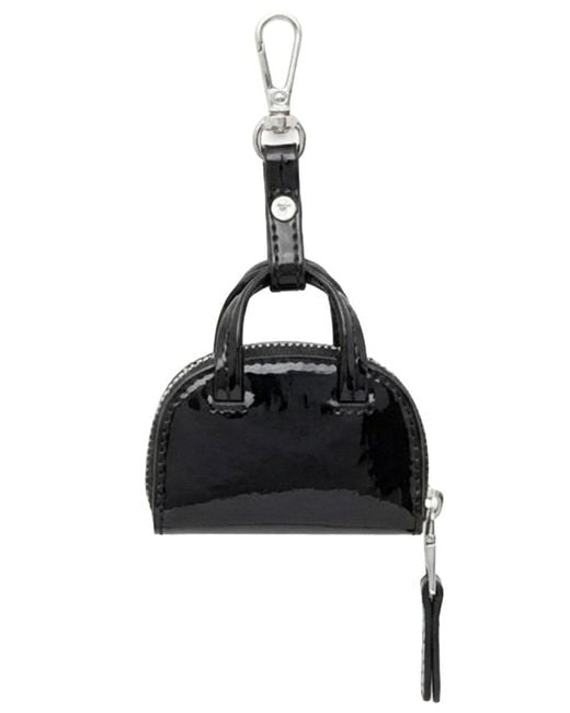 DIESEL Black Keychain "1 Dr Dome"