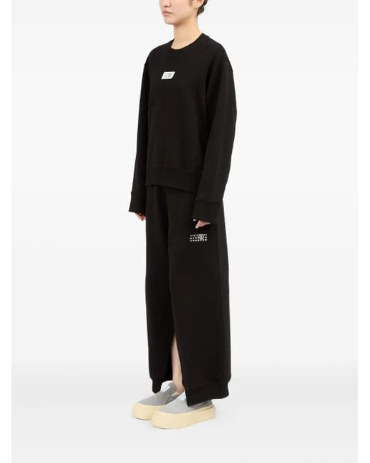 MM6 by Maison Martin Margiela White Sweatshirt mit Logo-Patch