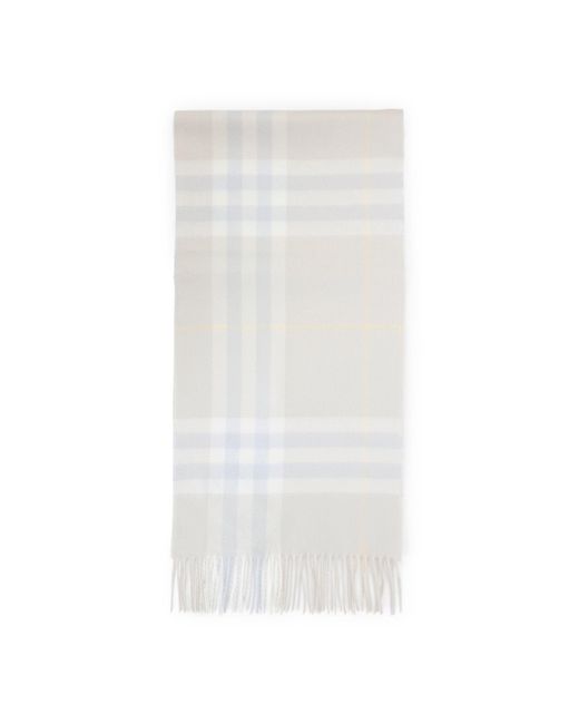 Burberry White Giant Check Scarf