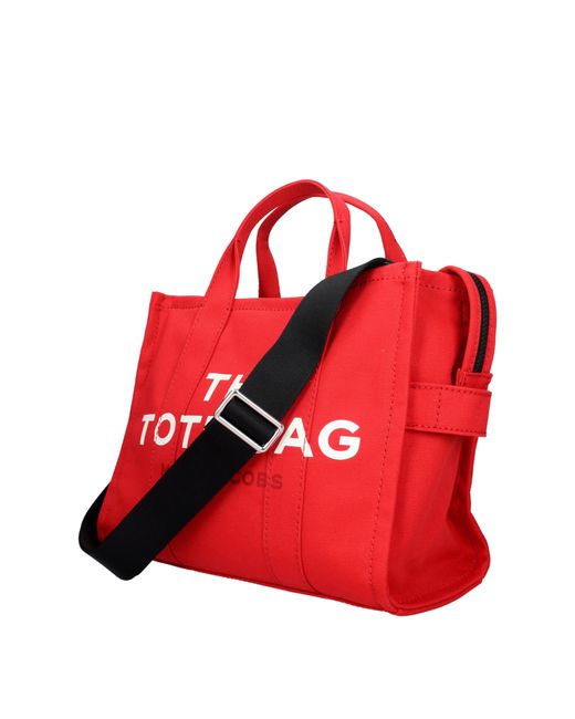 Marc Jacobs Red Borse A Mano The Tote Bag Donna Tessuto Rosso/True