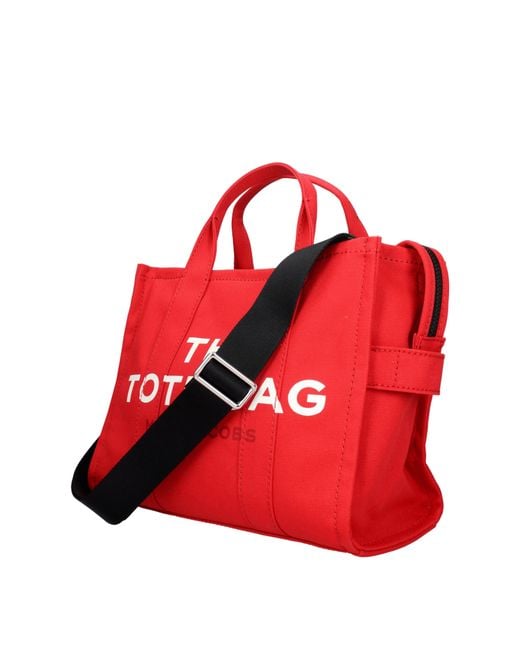 Marc Jacobs Red Borse A Mano The Tote Bag Donna Tessuto Rosso/True