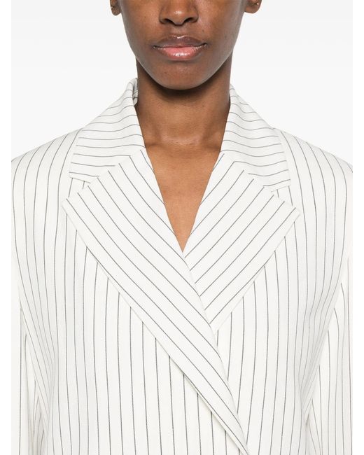 Loulou de Saison White Double-Breasted Jacket Clothing