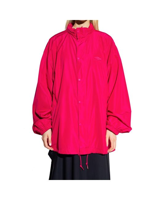 Balenciaga Pink Jacke mit übergroßem Logo