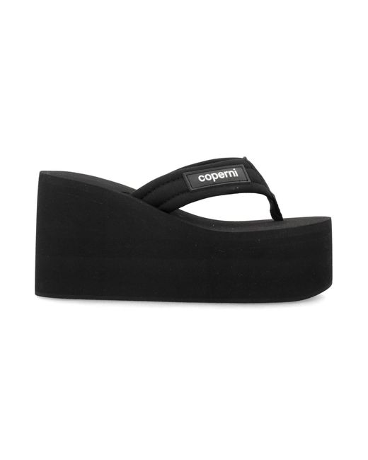 Coperni Black Wedge Sandals