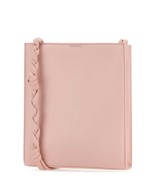 Jil Sander Pink Leather Tangle Shoulder Bag
