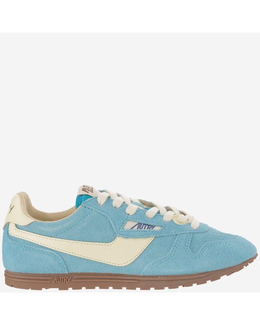 Autry Blue Windspin Leder -Turnschuhe