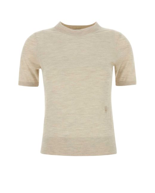 Burberry Natural Sand Wool T-Shirt