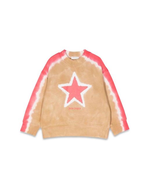 Palm Angels Pink Crewneck Sweatshirt