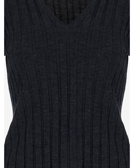 Allumez un pull en laine avec motif rayé Allude en coloris Blue