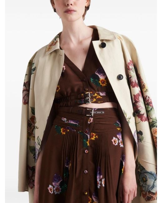 Prada Jas Met Enkele Rij Knopen in het Natural