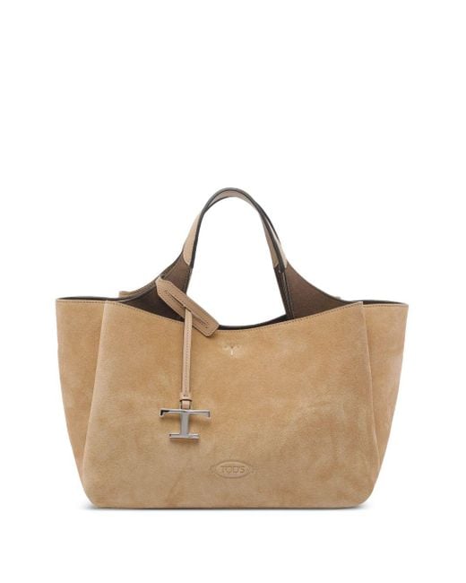 Tod's Shopper Met Logobedel in het Natural