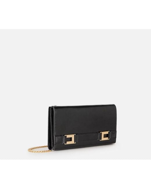 Elisabetta Franchi Black Logo Wallet