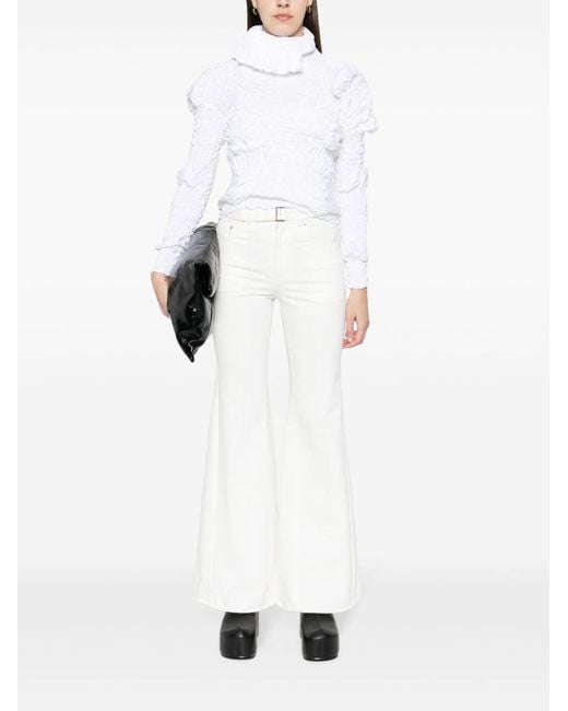 Sacai White Denim Flared Jeans