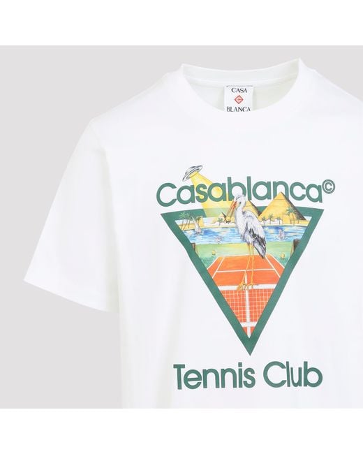 Casablanca White Tennis Club Short-Sleeve T-Shirt