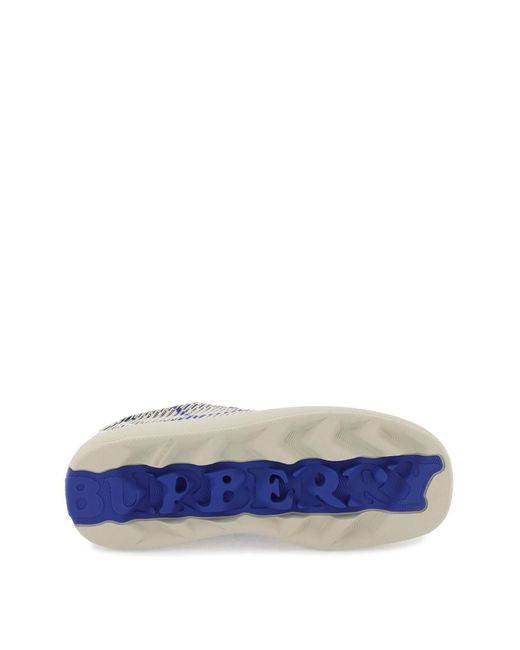 Burberry Sneaker Box Met Cheque -verwerking in het Gray voor heren