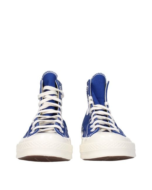 Comme des Garçons Blue Converse Sneakers Fabric for men